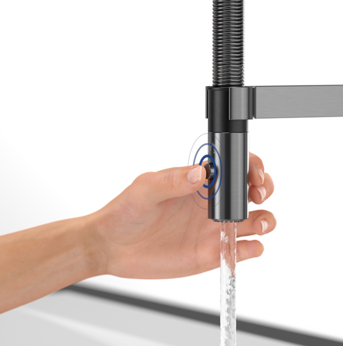 Villeroy&Boch Steel Expert Compact bateria kuchenna z elastyczną wylewką antracyt 92730005