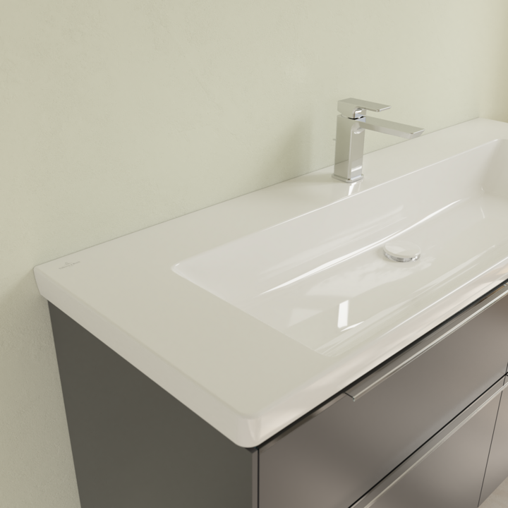 Villeroy&Boch Subway 3.0 umywalka meblowa 130x47 cm z 1 otworem bez przelewu weiss alpin CeramicPlus 4A70D2R1