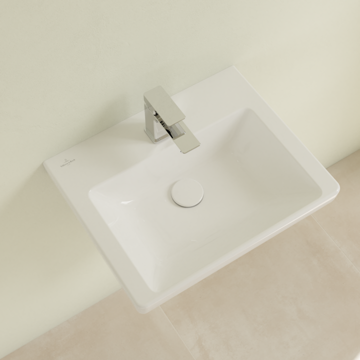 Villeroy&Boch Subway 3.0 umywalka wisząca 50x40 cm z przelewem Weiss Alpin CeramicPlus 437050R1