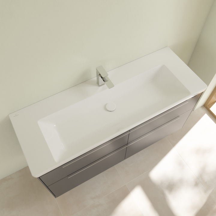 Villeroy&Boch Subway 3.0 umywalka meblowa 130x47 cm z 1 otworem bez przelewu weiss alpin CeramicPlus 4A70D2R1