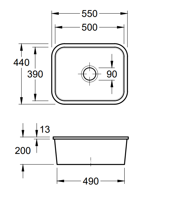 Villeroy&Boch Cisterna 60C zlewozmywak ceramiczny 1 komora podwieszana Snow White CeramicPlus 670601KG