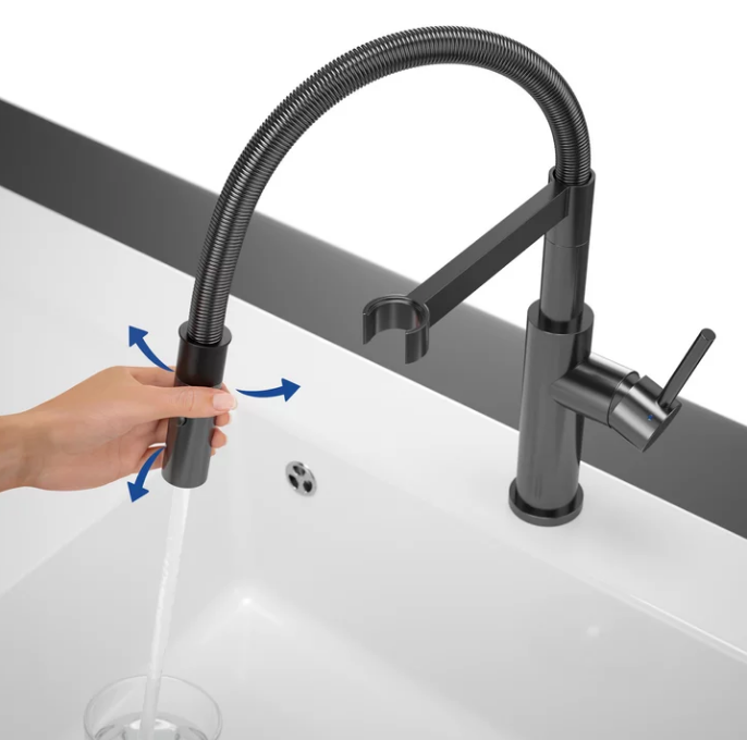 Villeroy&Boch Steel Expert 2.0 bateria kuchenna z elastyczną wylewką antracyt 92800005