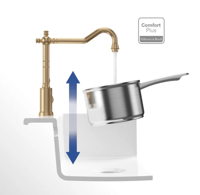 Villeroy&Boch Avia 2.0 bateria kuchenna retro złoty matowy 92400003