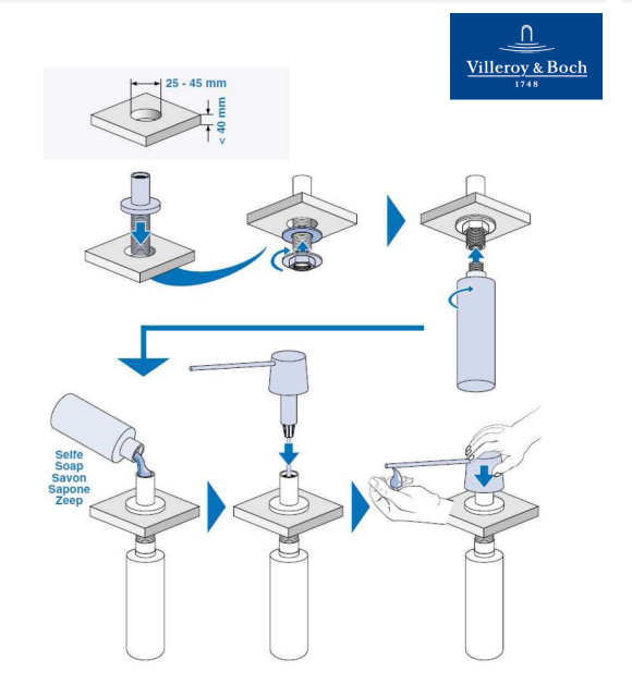 Villeroy&Boch dozownik do płynu miedziany 92362004