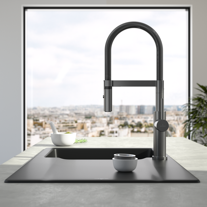 Villeroy&Boch Steel Expert 2.0 bateria kuchenna z elastyczną wylewką antracyt 92800005