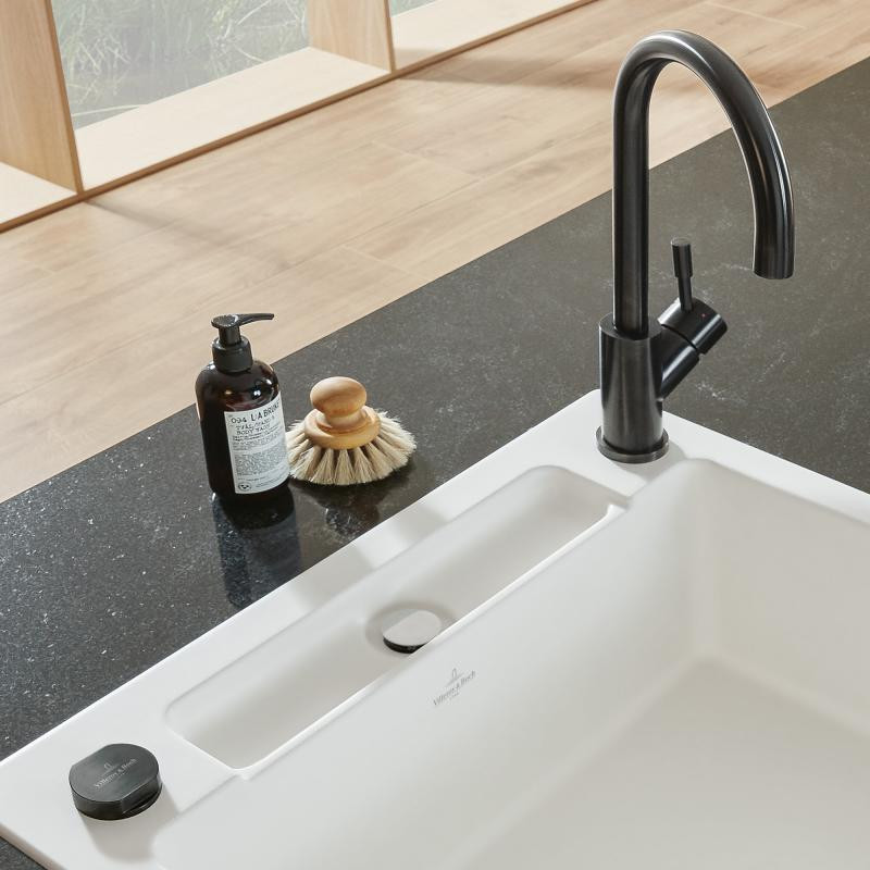 Villeroy&Boch pokrętło odpływu automatycznego z podwójnym zamknięciem antracyt 94052505