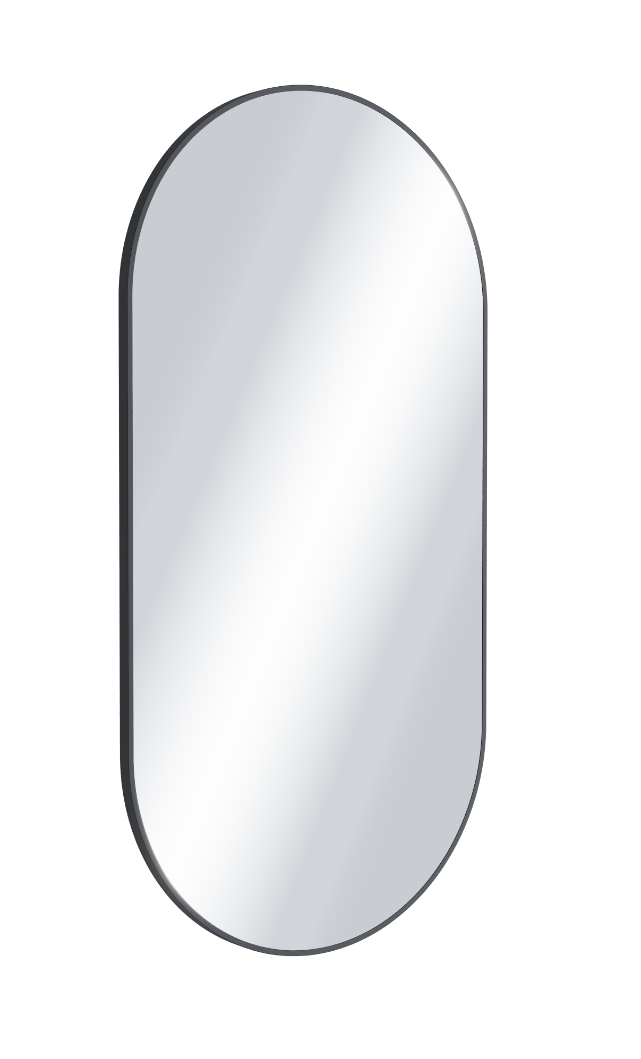 Excellent Revia lustro owalne 100x50 w ramie czarny mat DOEX.RE100.050.BL