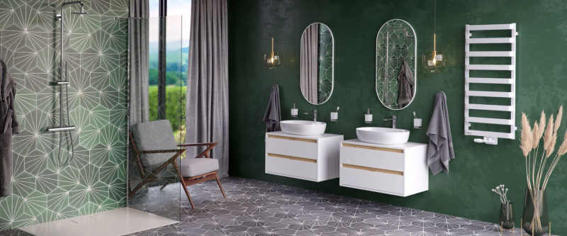 Excellent Revia lustro owalne 100x50 w ramie biały mat DOEX.RE100.050.WH