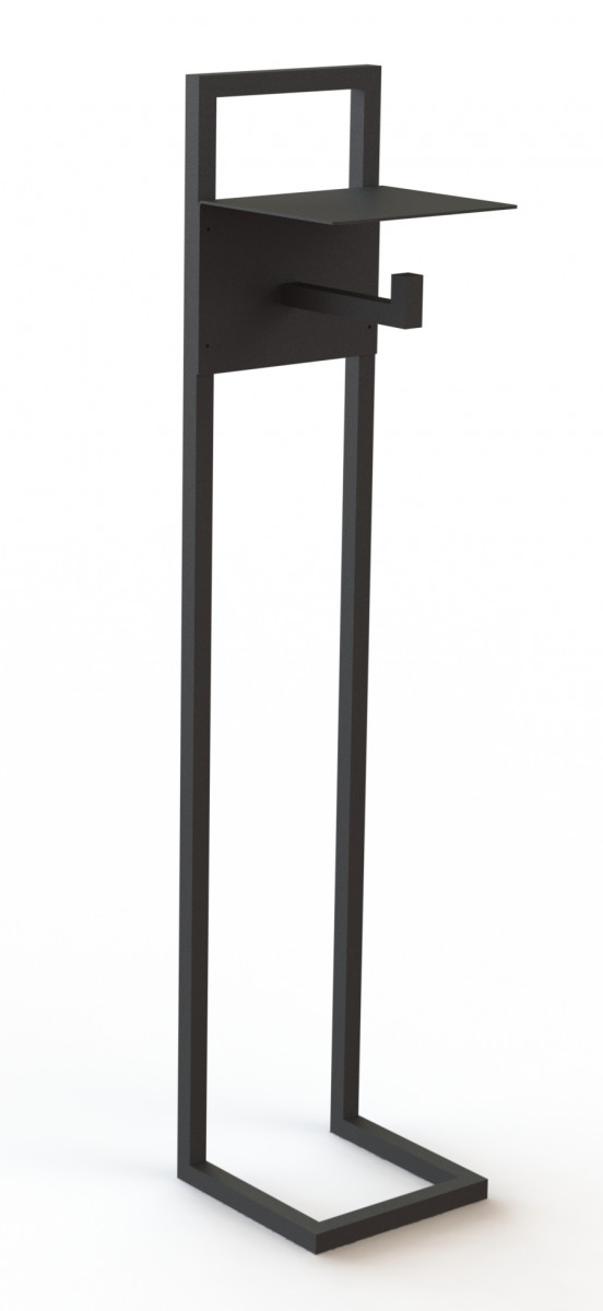 Deante Mokko Nero stojak na papier toaletowy z półką czarny ADM N242