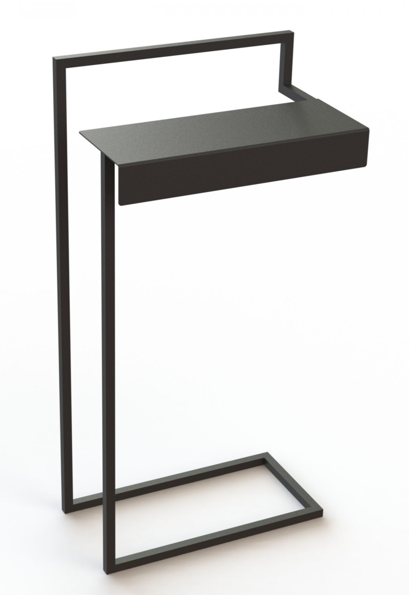 Deante Mokko Nero wieszak wolnostojący z półką czarny ADM N632