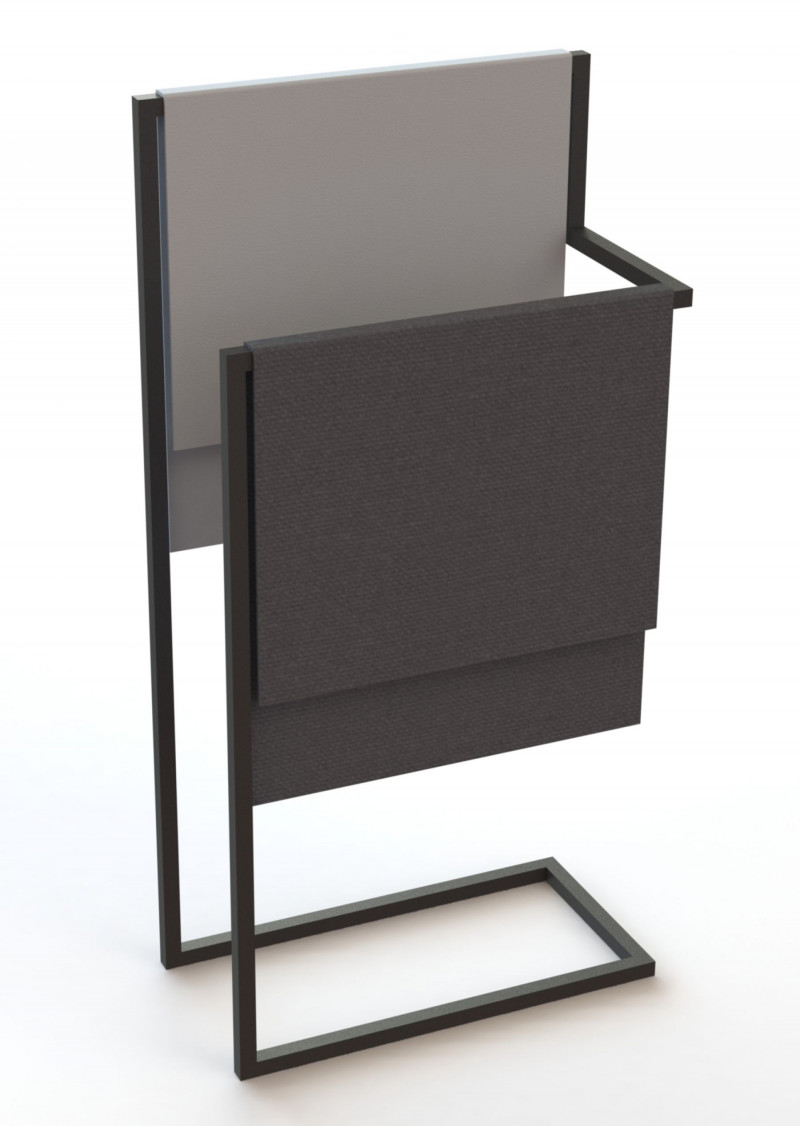 Deante Mokko Nero wieszak wolnostojący podwójny czarny ADM N622