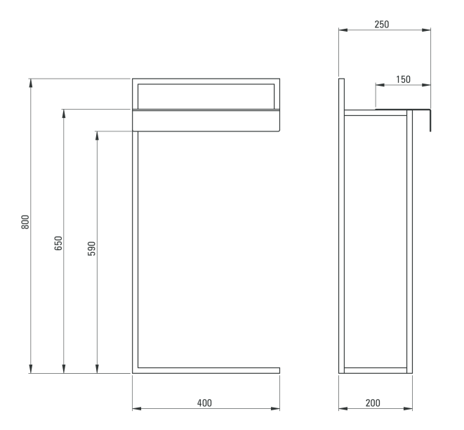 Deante Mokko Nero wieszak wolnostojący z półką czarny ADM N632