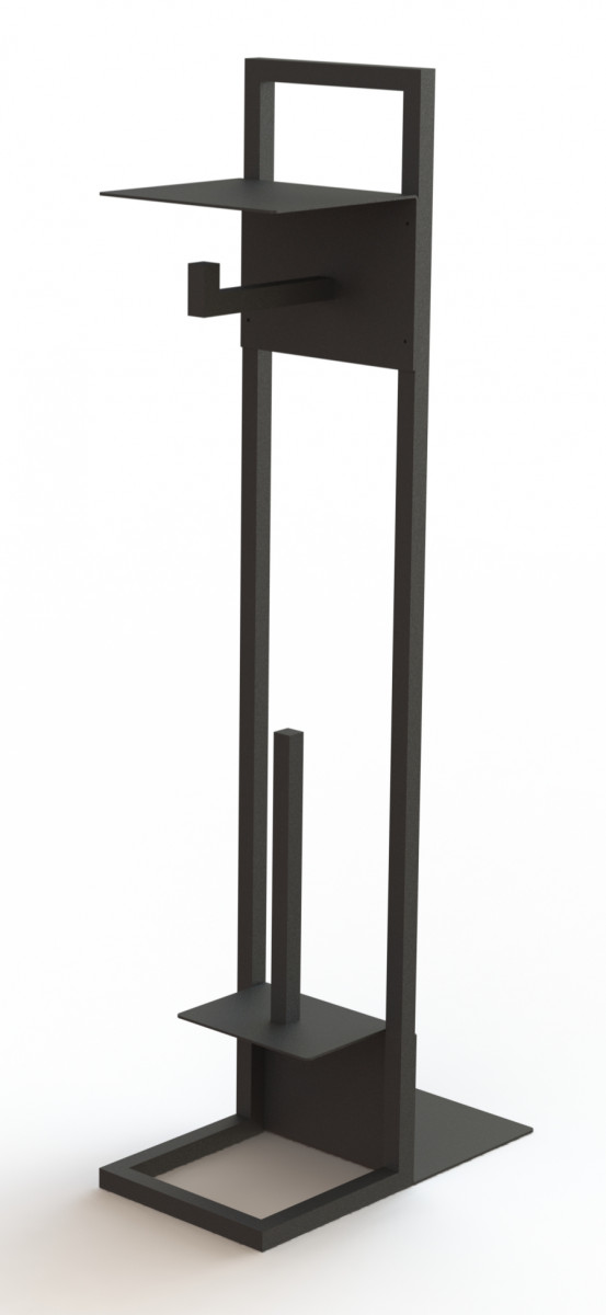 Deante Mokko Nero stojak na papier toaletowy z półką czarny ADM N242