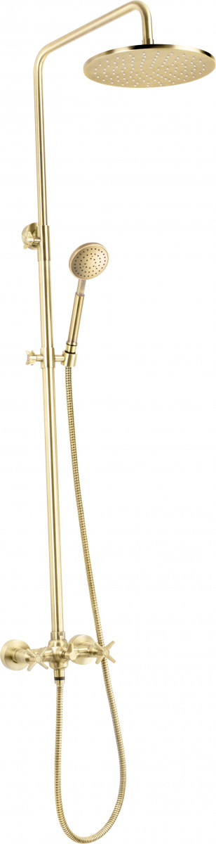 Deante Temisto zestaw prysznicowy z deszczownicą 25x25 mosiądz NACM4QT