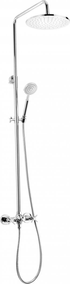 Deante Temisto zestaw prysznicowy z deszczownicą 25x25 chrom połysk NAC04QT