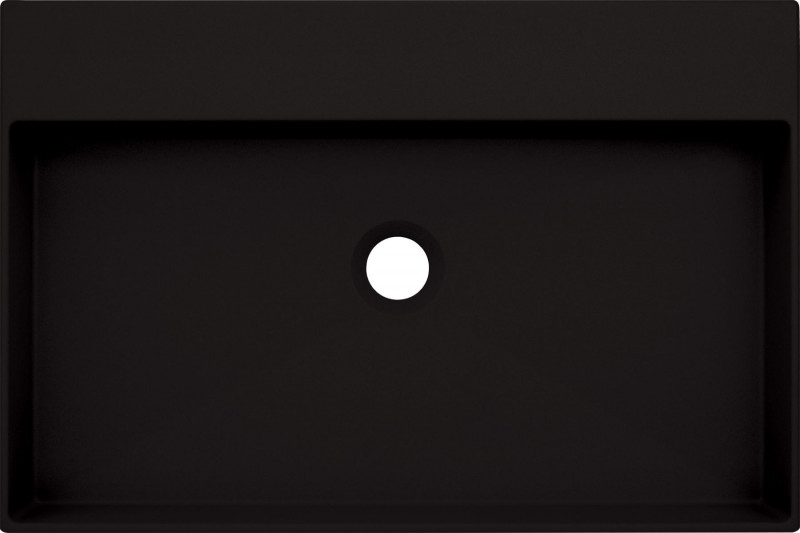 Deante Correo umywalka granitowa stawiana na blat 60x40 cm czarny matowy CQR NU6S