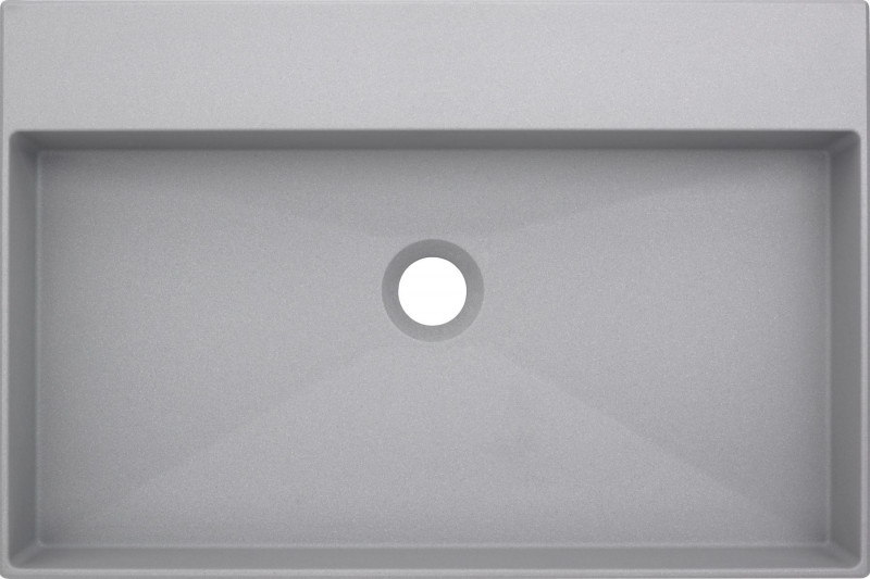 Deante Correo umywalka granitowa stawiana na blat 60x40 cm szary CQR SU6S