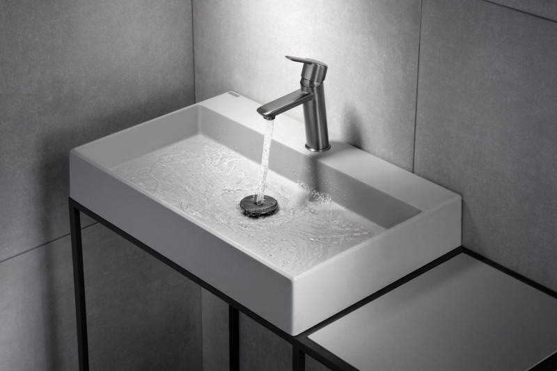 Deante Correo umywalka granitowa stawiana na blat 60x40 cm szary CQR SU6S