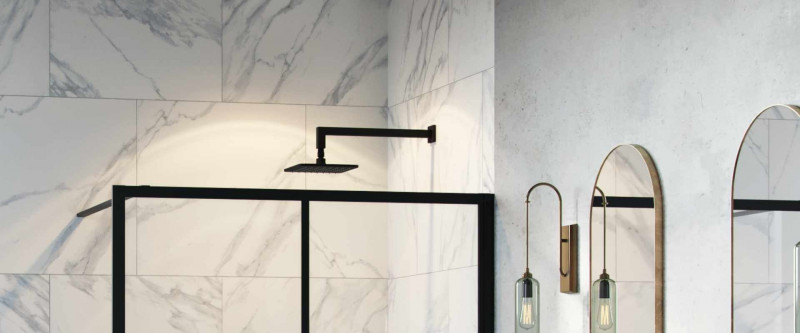 Excellent deszczownica głowica prysznicowa kwadratowa 20x20 czarny mat AREX.3022BL