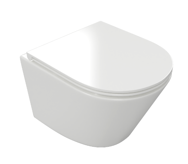 Excellent Joker muszla wisząca bezrantowa Flash-Rim 47 cm + deska wolnoopadająca biały CENL.4504.470.WH