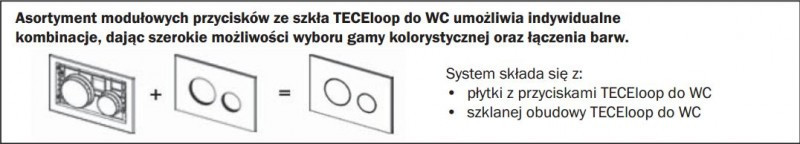 Tece Loop płytka przycisk spłukujący do stelaża WC czarny matowy 9240619