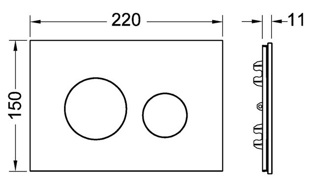 Tece Loop obudowa płytka szklana do przycisków biały marmur 9240613