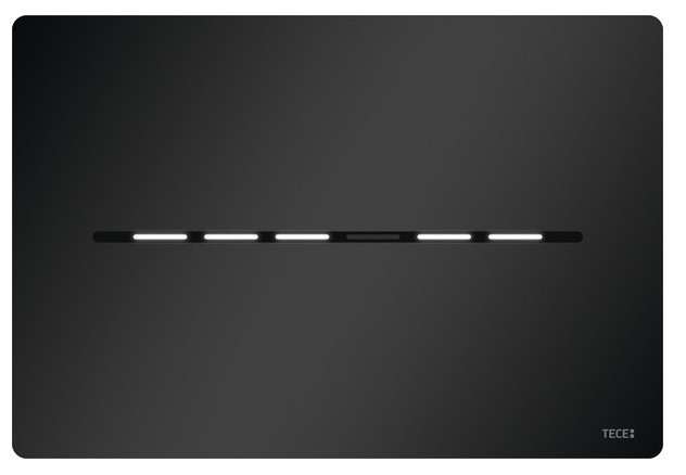 Tece Solid elektroniczny mechanizm spłukujący bezdotykowy do stelaża WC zasilanie bateryjne 6V czarny matowy 9240465