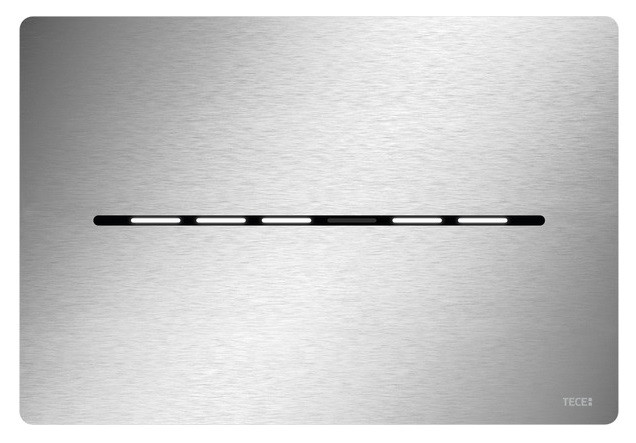 Tece Solid elektroniczny mechanizm spłukujący bezdotykowy do stelaża WC zasilanie bateryjne 6V stal szczotkowana 9240464