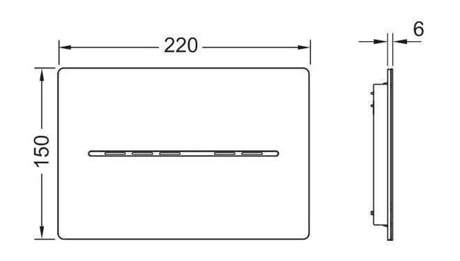 Tece Solid elektroniczny mechanizm spłukujący bezdotykowy do stelaża WC zasilanie bateryjne 6V chrom połysk 9240461