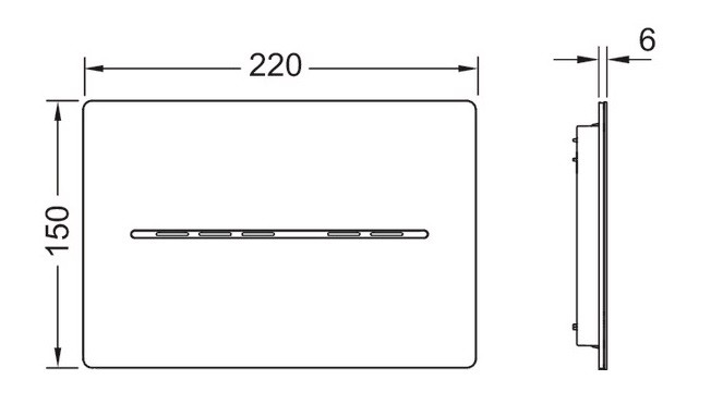 Tece Solid elektroniczny mechanizm spłukujący bezdotykowy do stelaża WC zasilanie 12V chrom połysk 9240451