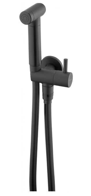 Deante Bidetta zestaw bidetta z przyłączem i uchwytem słuchawki czarny matowy ANWN51B