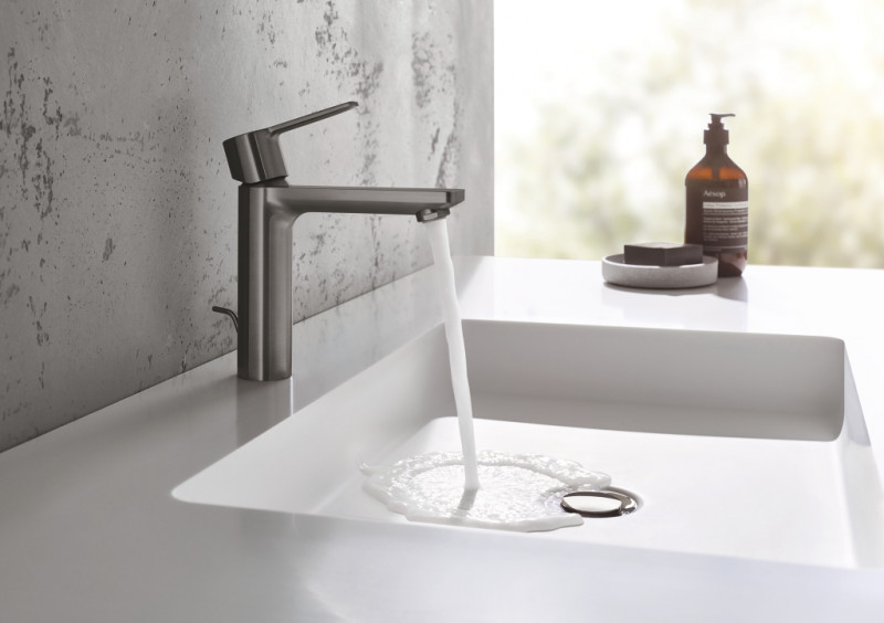 Grohe Lineare bateria umywalkowa z korkiem automatycznym grafit szczotkowany Brushed Hard Graphite 32114AL1