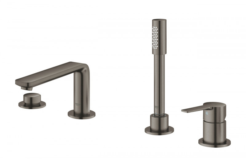 Grohe Lineare bateria wannowa czterootworowa grafit szczotkowany Brushed Hard Graphite 19577AL1