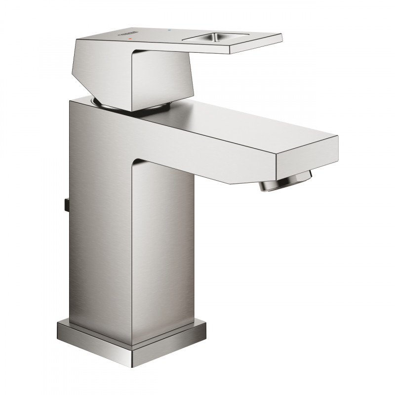 Grohe Eurocube bateria umywalkowa z korkiem stal nierdzewna 23127DC0