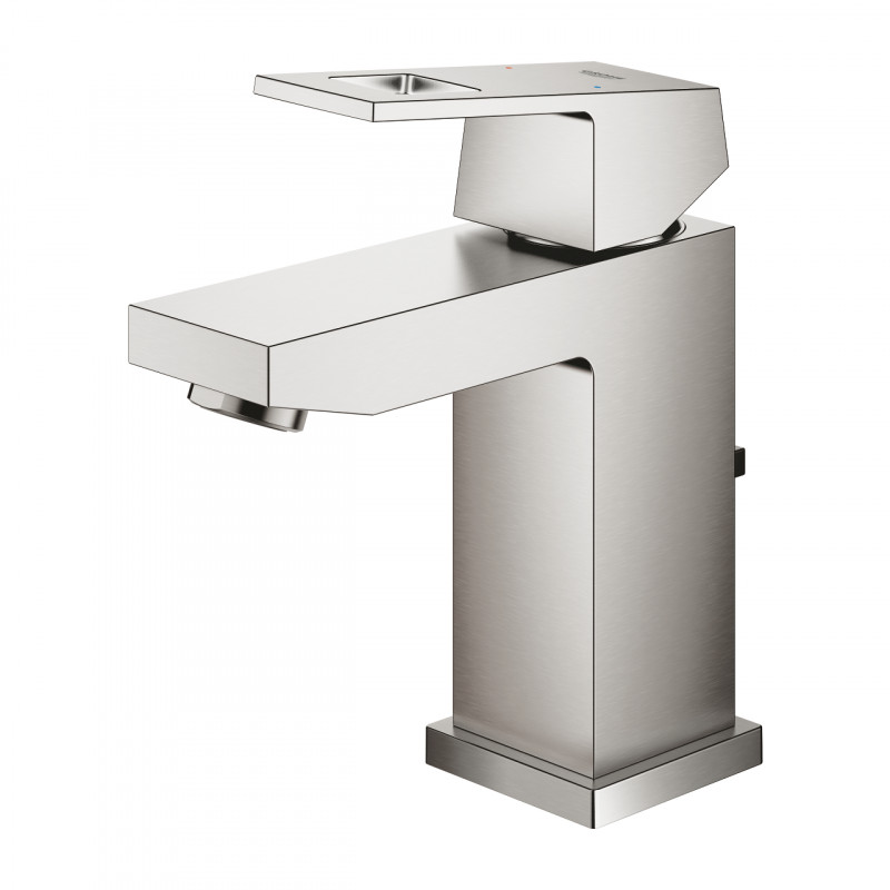 Grohe Eurocube bateria umywalkowa z korkiem stal nierdzewna 23127DC0