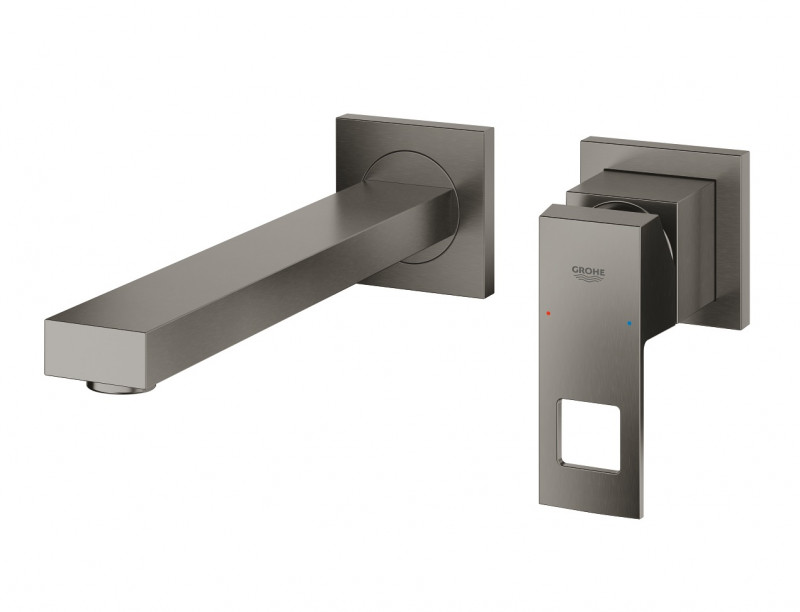 Grohe Eurocube bateria umywalkowa podtynkowa dwuotworowa 231mm grafit szczotkowany Brushed Hard Graphite 23447AL0