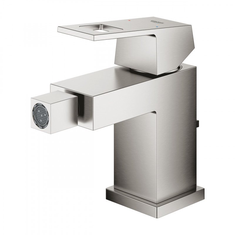 Grohe Eurocube bateria bidetowa z korkiem stal nierdzewna 23138DC0