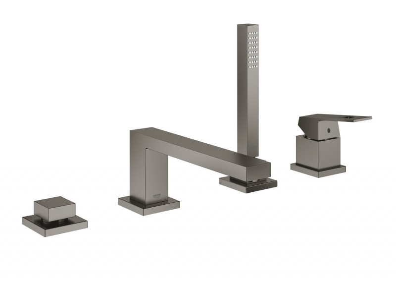 Grohe Eurocube bateria wannowa czterootworowa grafit szczotkowany Brushed Hard Graphite 19897AL1