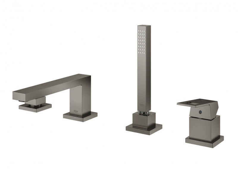 Grohe Eurocube bateria wannowa czterootworowa grafit szczotkowany Brushed Hard Graphite 19897AL1