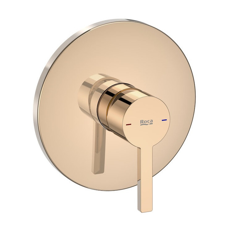 Roca Naia Black bateria prysznicowa podtynkowa Rose Gold A5A2B96RG0