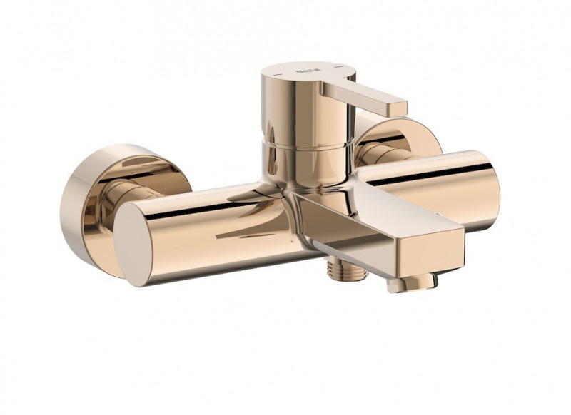 Roca Naia Black bateria wannowa ścienna Rose Gold A5A0296RG0