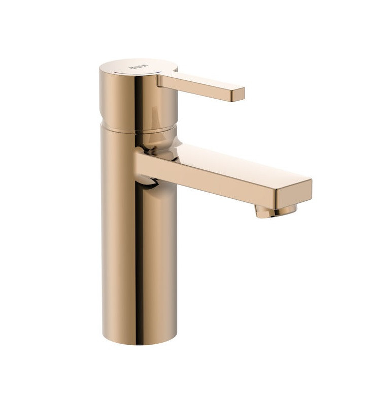 Roca Naia Black bateria umywalkowa bez korka Cold Start Rose Gold A5A3A96RG0