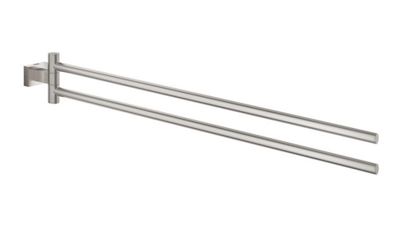 Grohe Essentials Cube wieszak na ręcznik dwuramienny ruchomy stal nierdzewna 40624DC1