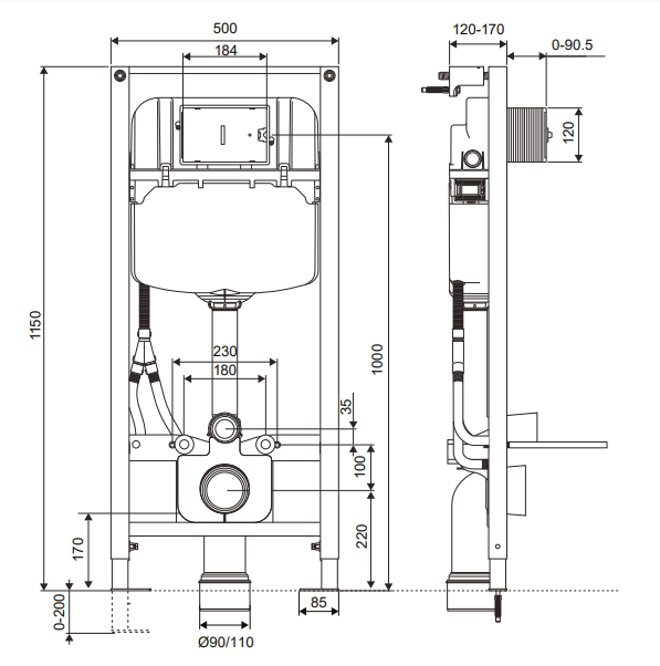 Excellent Shiro Premium stelaż podtynkowy do WC Pure Power INEX.SP1150.500