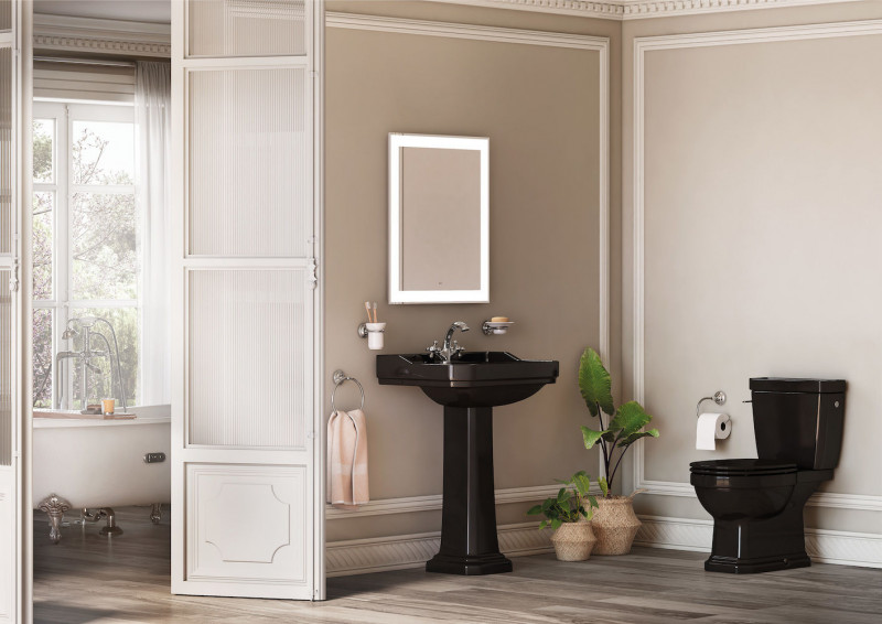 Roca Carmen postument do umywalki retro czarny A3370A0560