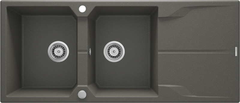 Deante Andante zlewozmywak granitowy 2 komory z ociekaczem antracyt ZQNT213