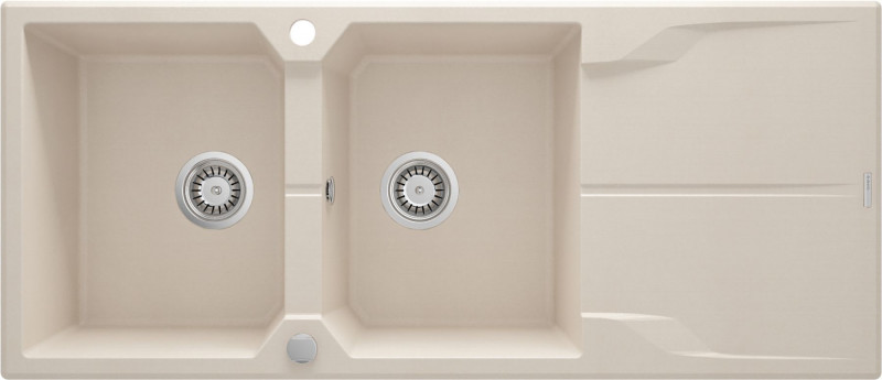 Deante Andante zlewozmywak granitowy 2 komory z ociekaczem beżowy ZQN5213