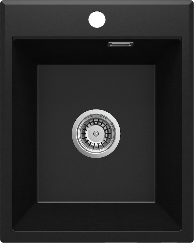 Deante Eridian zlewozmywak granitowy 1 komora bez ociekacza czarny matowy ZQEN104