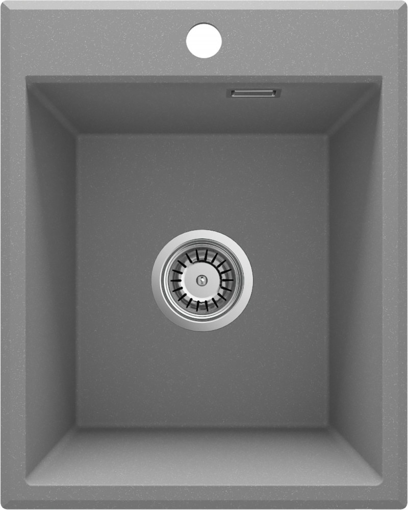 Deante Eridian zlewozmywak granitowy 1 komora bez ociekacza szary metalik ZQES104