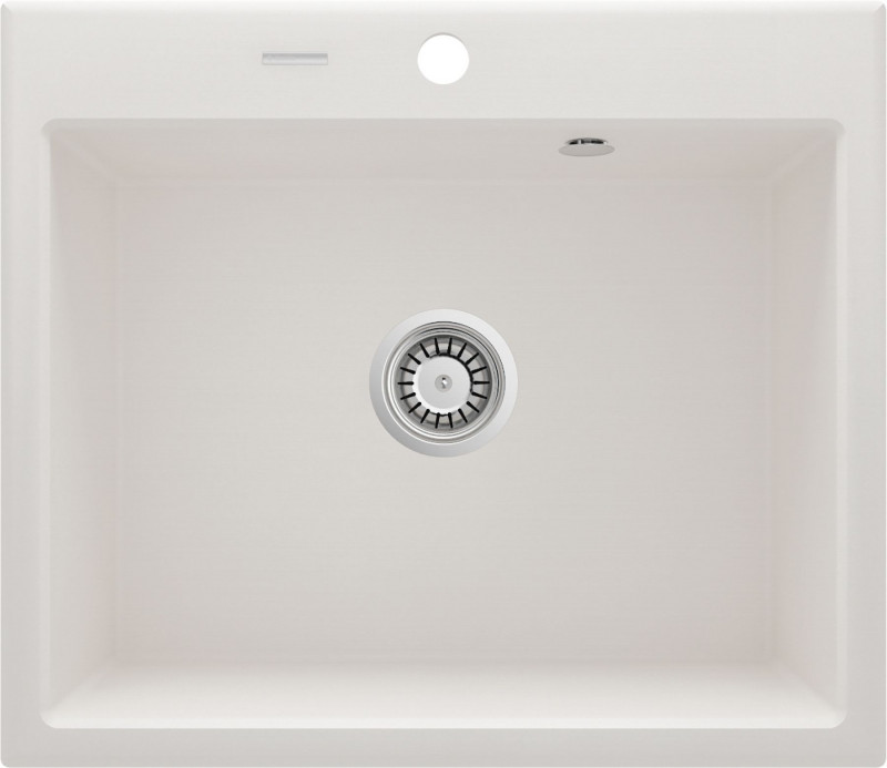 Deante Andante zlewozmywak granitowy 1 komora bez ociekacza alabaster ZQNA103